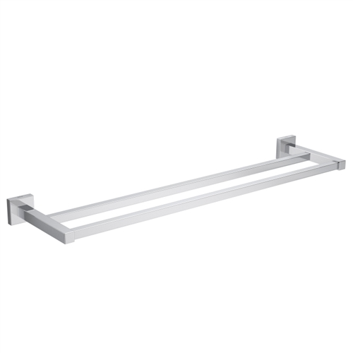 Toallero doble para baño Quadratta - Cromado 2042.C83 Deca